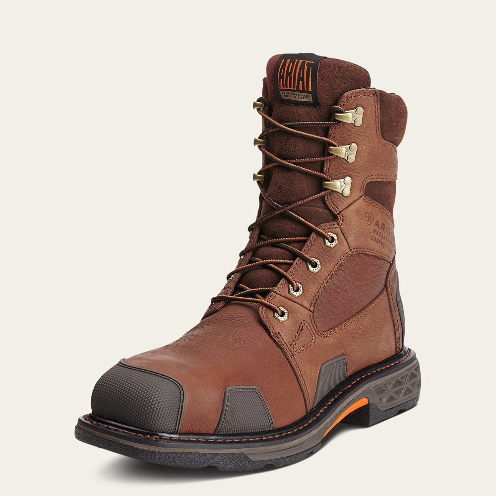Ariat OverDrive 8" Wide Square Toe Waterproof Composite Toe Work Boot For Sale