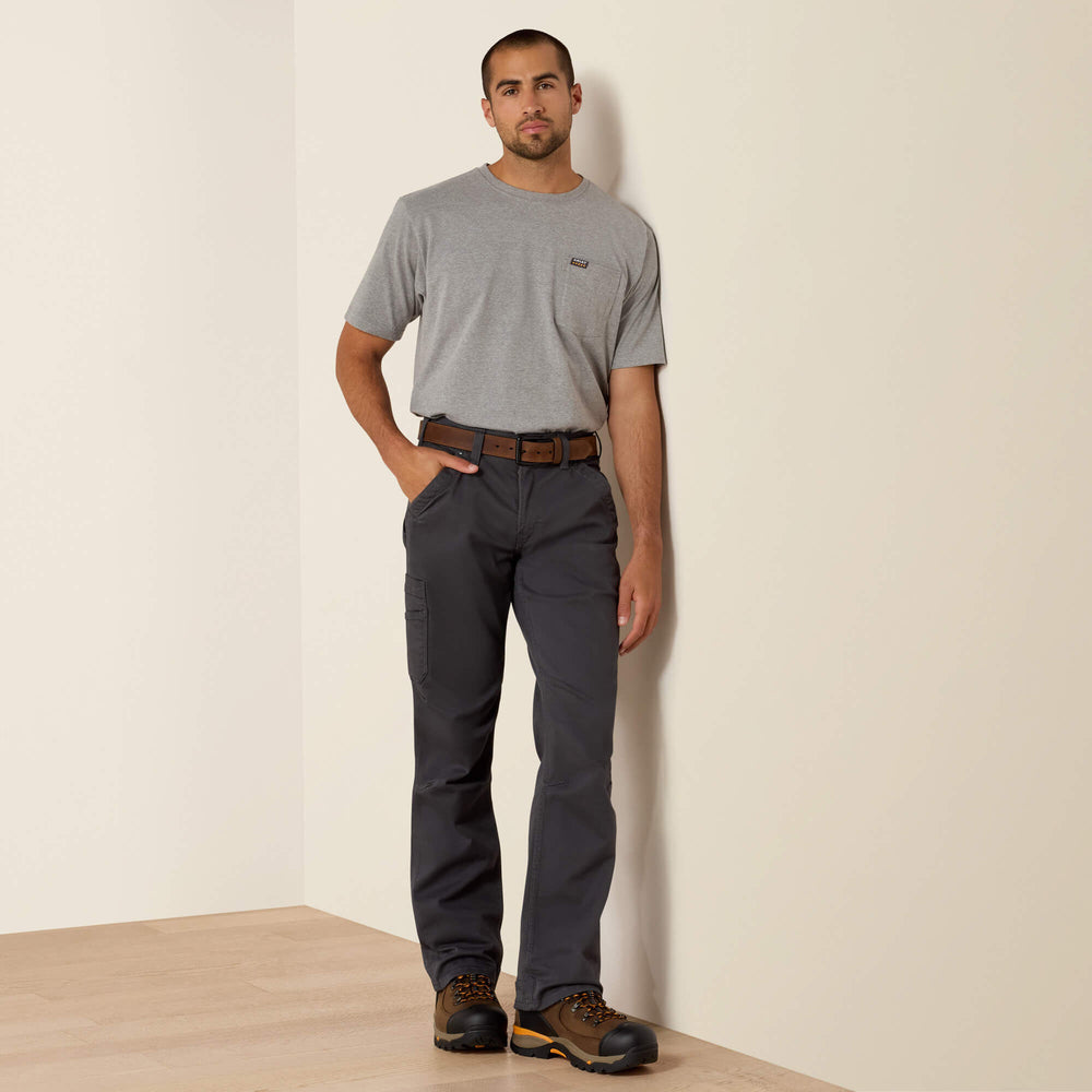 Ariat Rebar M4 Relaxed DuraStretch Washed Twill Dungaree Boot Cut Pant For Sale