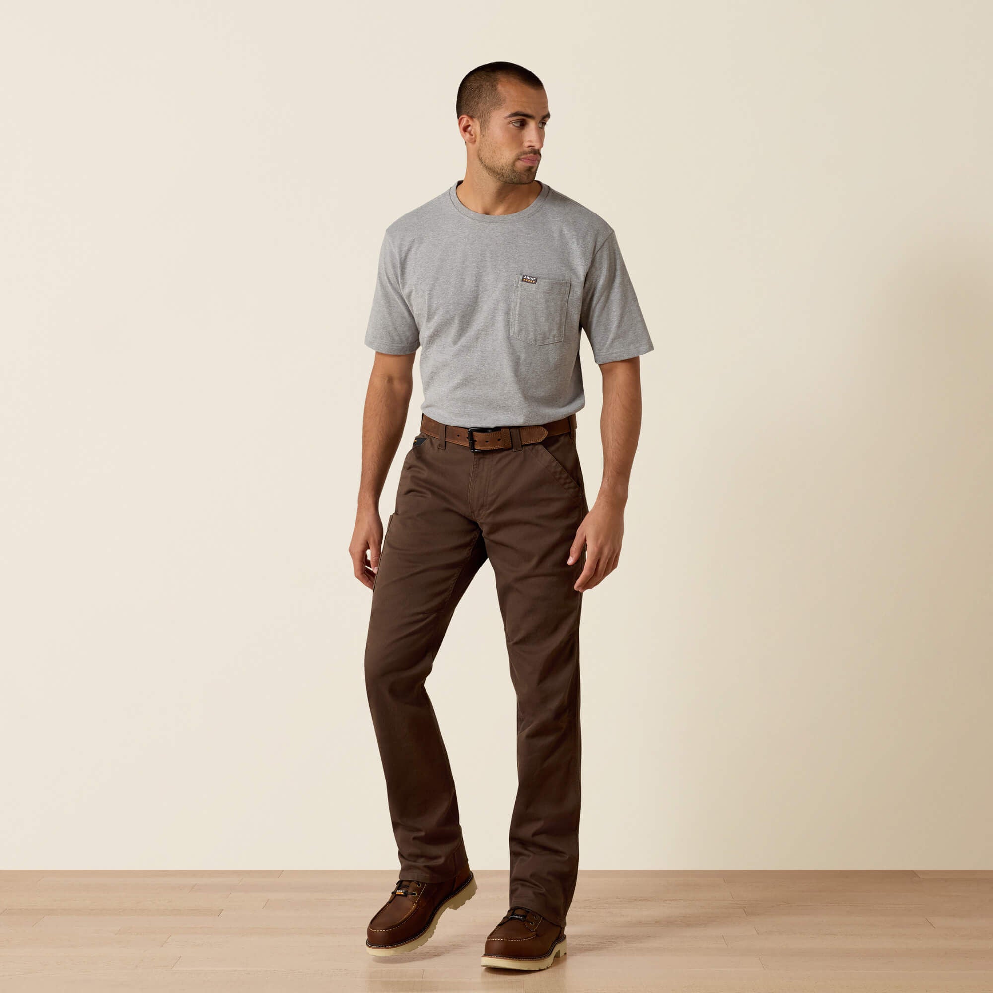 Ariat Rebar M5 Straight DuraStretch Washed Twill Dungaree Straight Leg Pant On Sale