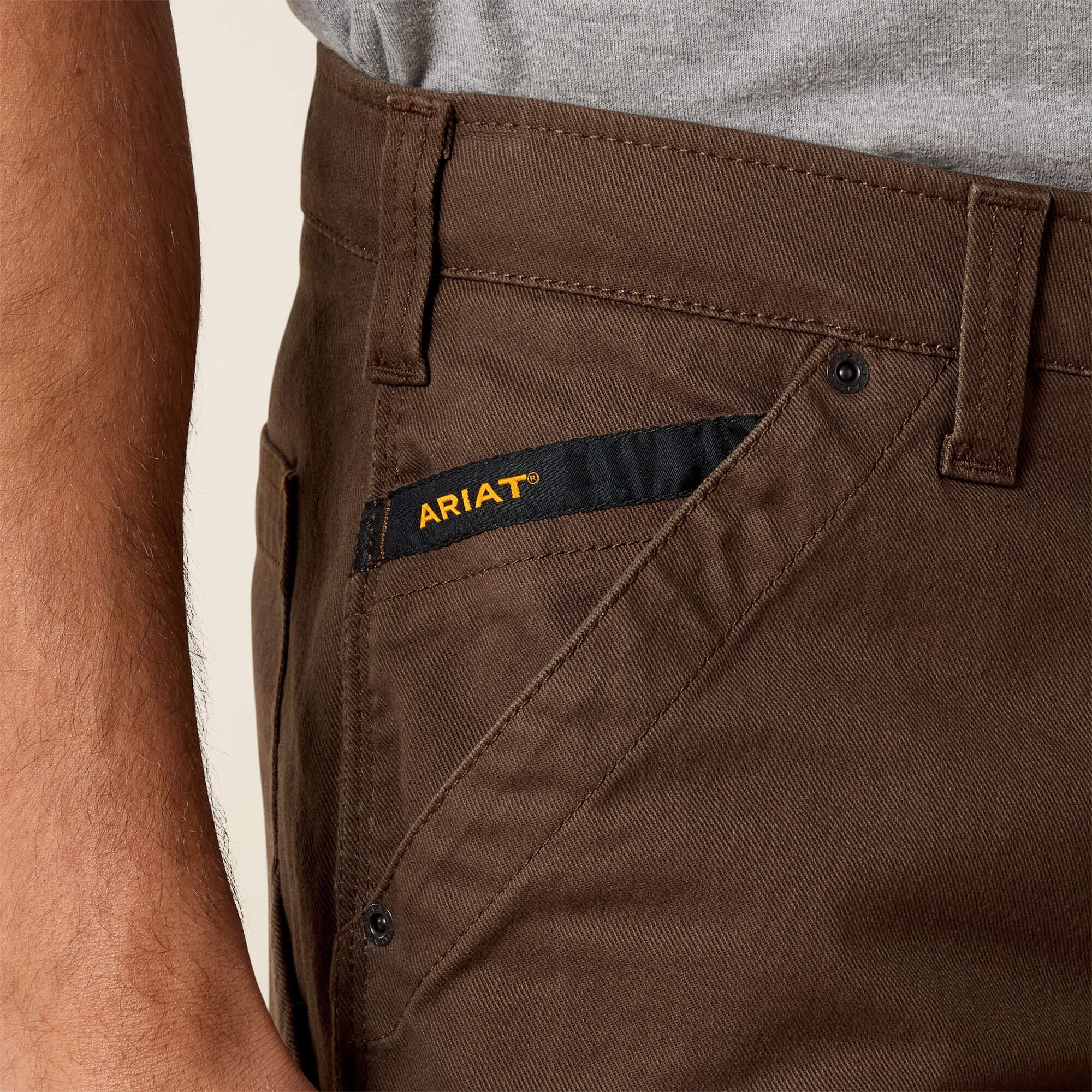 Ariat Rebar M5 Straight DuraStretch Washed Twill Dungaree Straight Leg Pant On Sale