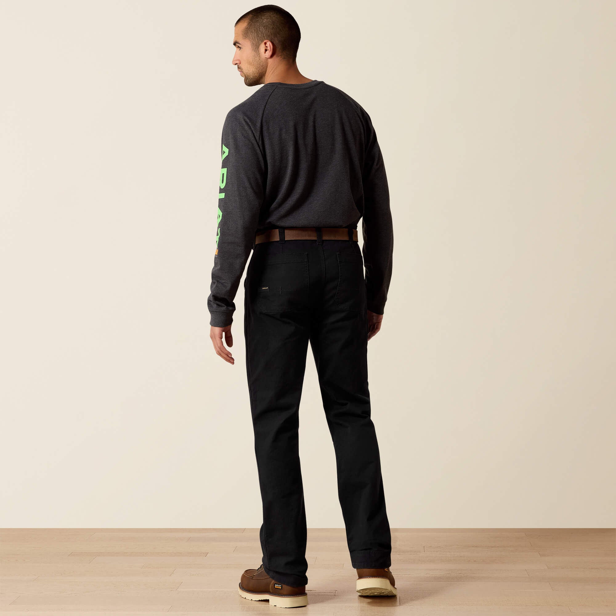Ariat Rebar M5 Straight DuraStretch Washed Twill Dungaree Straight Leg Pant On Sale