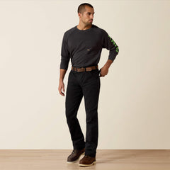 Ariat Rebar M5 Straight DuraStretch Washed Twill Dungaree Straight Leg Pant On Sale
