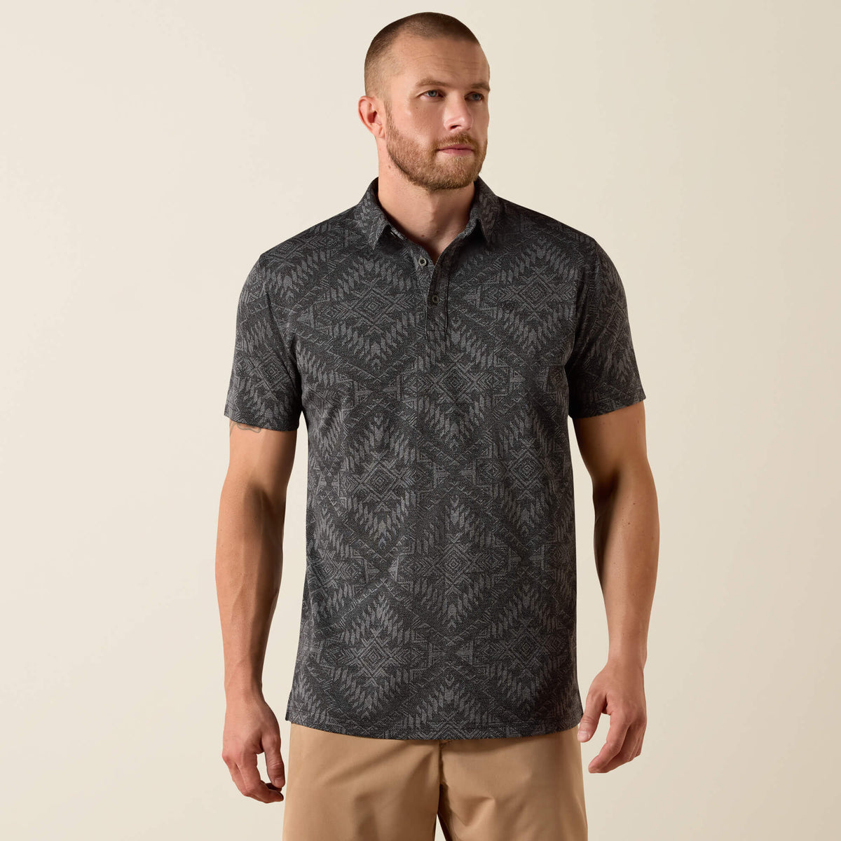 Ariat Jacquard Printed Fitted Polo For Sale