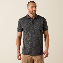 Ariat Jacquard Printed Fitted Polo For Sale
