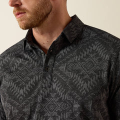 Ariat Jacquard Printed Fitted Polo For Sale