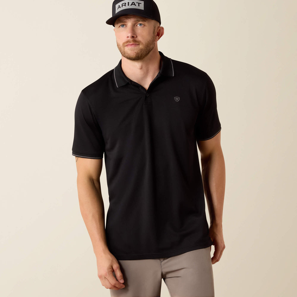 Ariat Logo Fitted Polo Outlet