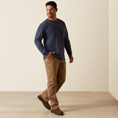 Ariat Rebar Cotton Strong Standard Logo Pocket T-Shirt For Sale