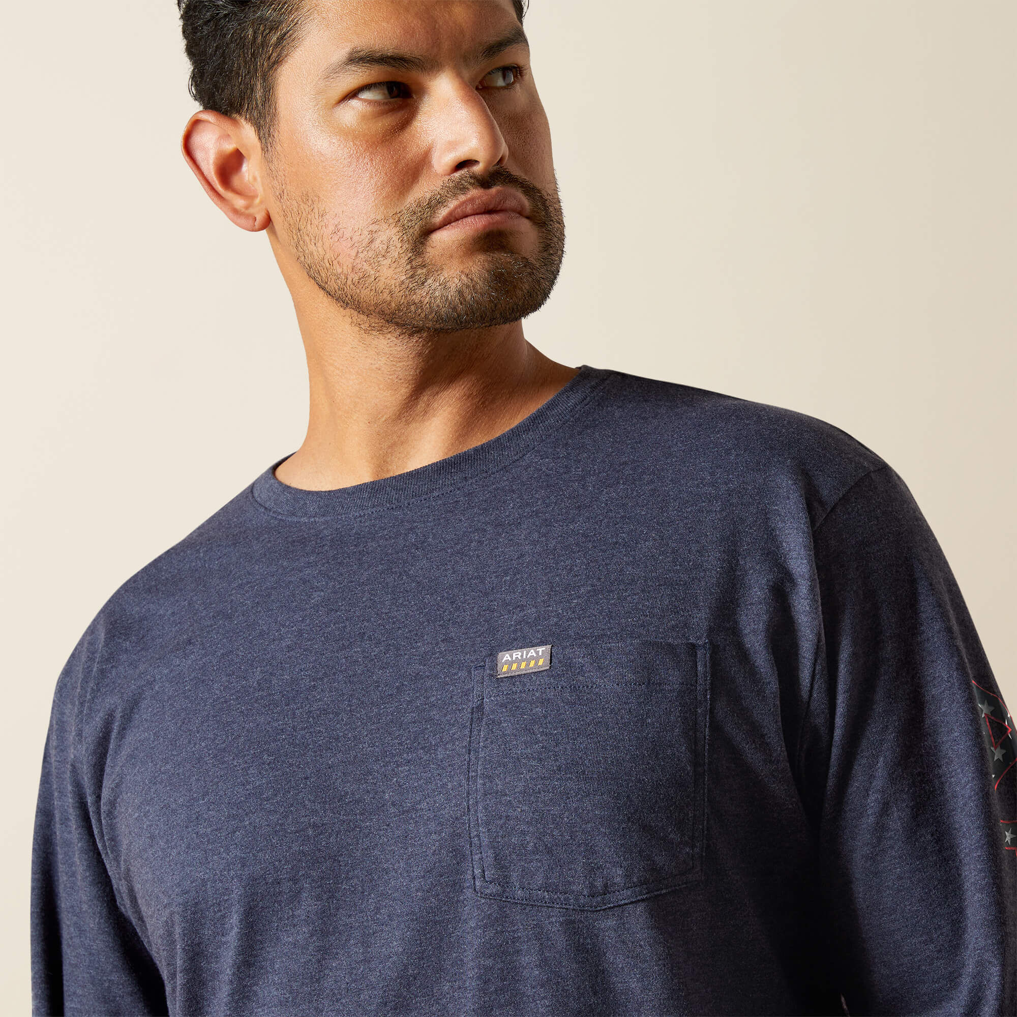 Ariat Rebar Cotton Strong Standard Logo Pocket T-Shirt For Sale