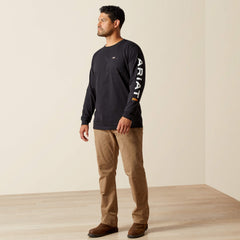 Ariat Rebar Cotton Strong Standard Logo Pocket T-Shirt Discount