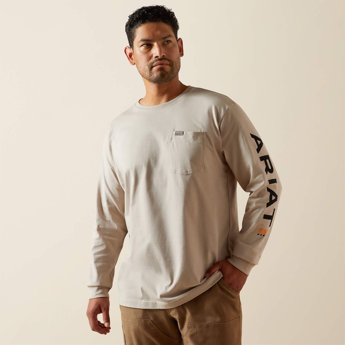 Ariat Rebar Cotton Strong Standard Logo Pocket T-Shirt Discount