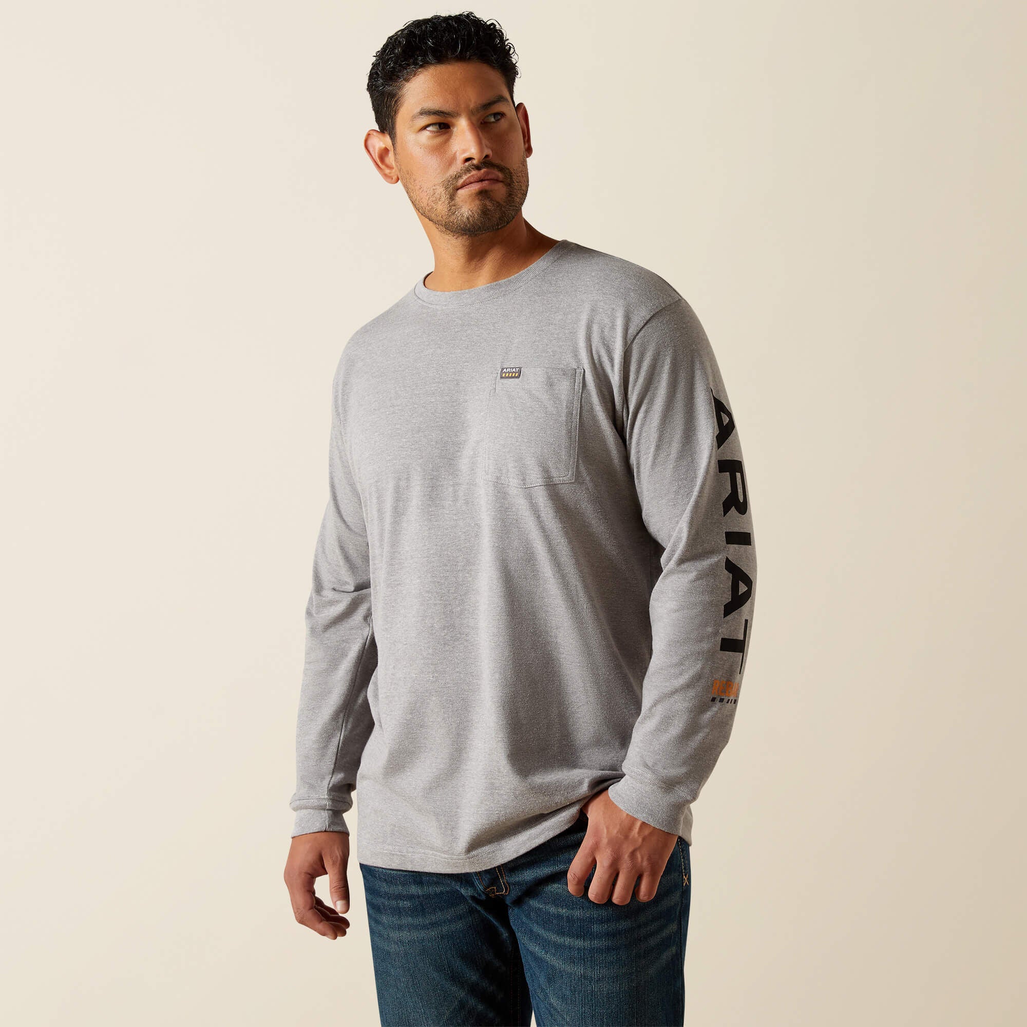 Ariat Rebar Cotton Strong Standard Logo Pocket T-Shirt Outlet
