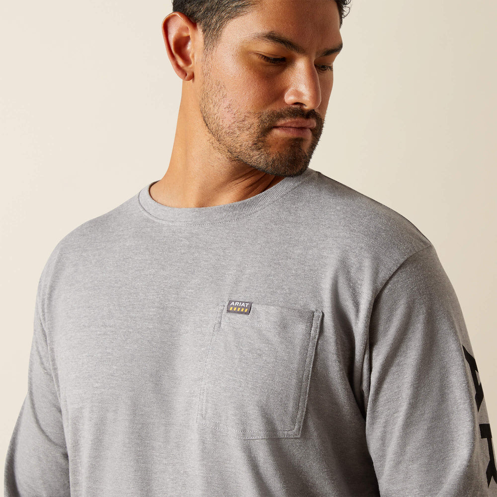 Ariat Rebar Cotton Strong Standard Logo Pocket T-Shirt Outlet