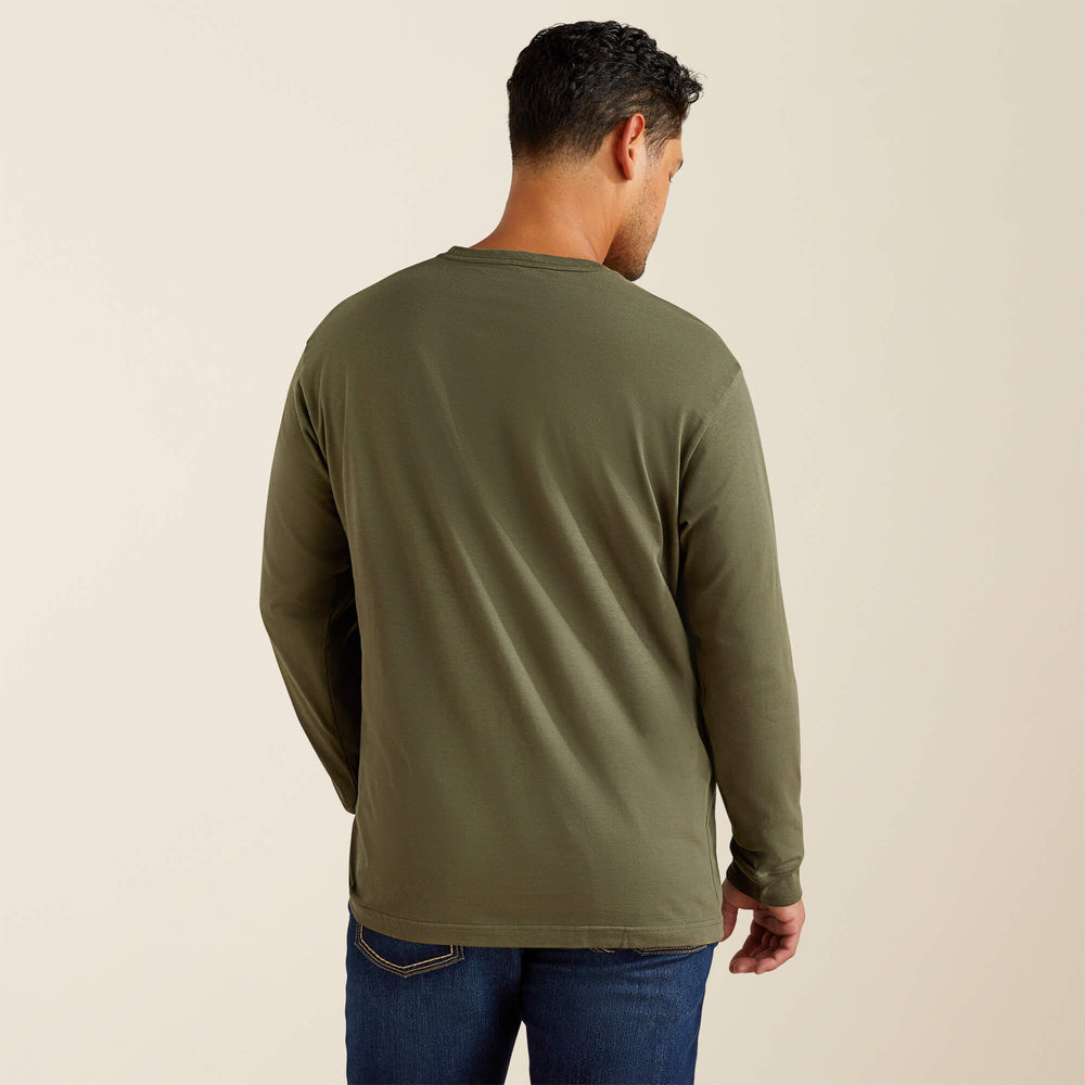 Ariat Rebar Cotton Strong Standard Logo Pocket T-Shirt For Sale