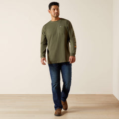 Ariat Rebar Cotton Strong Standard Logo Pocket T-Shirt For Sale