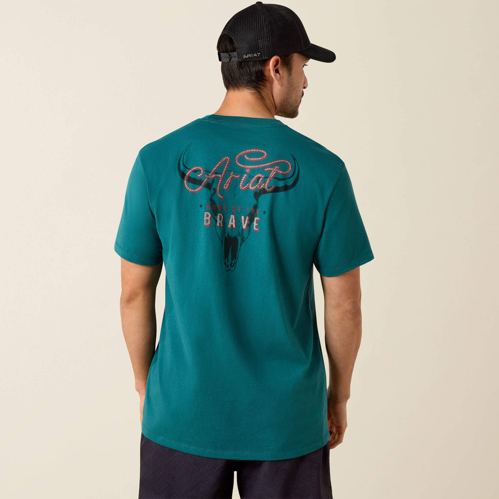 Ariat Ariat Cattle Skull Freedom Classic Fit T-Shirt For Sale