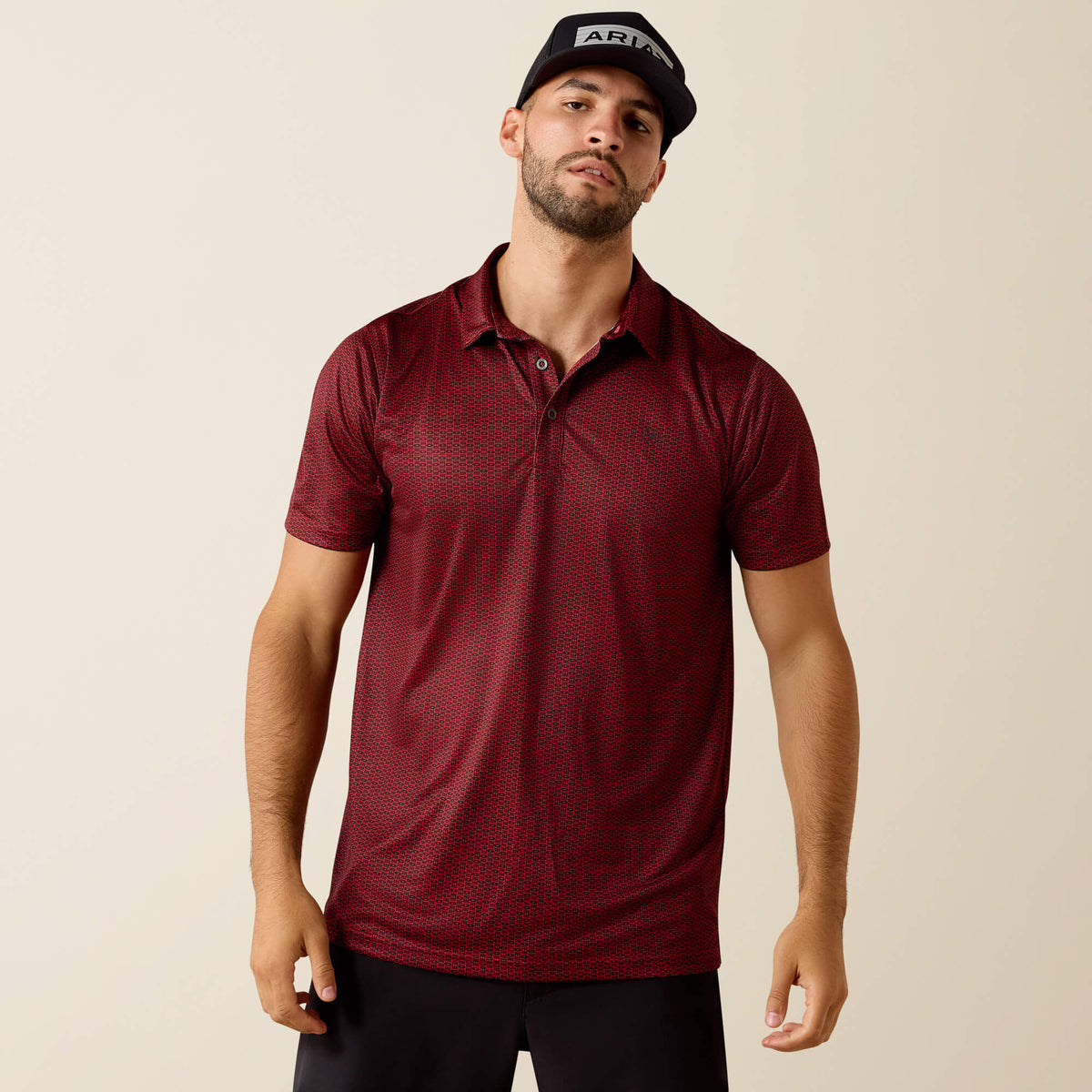 Ariat All Over Print Fitted Polo On Sale