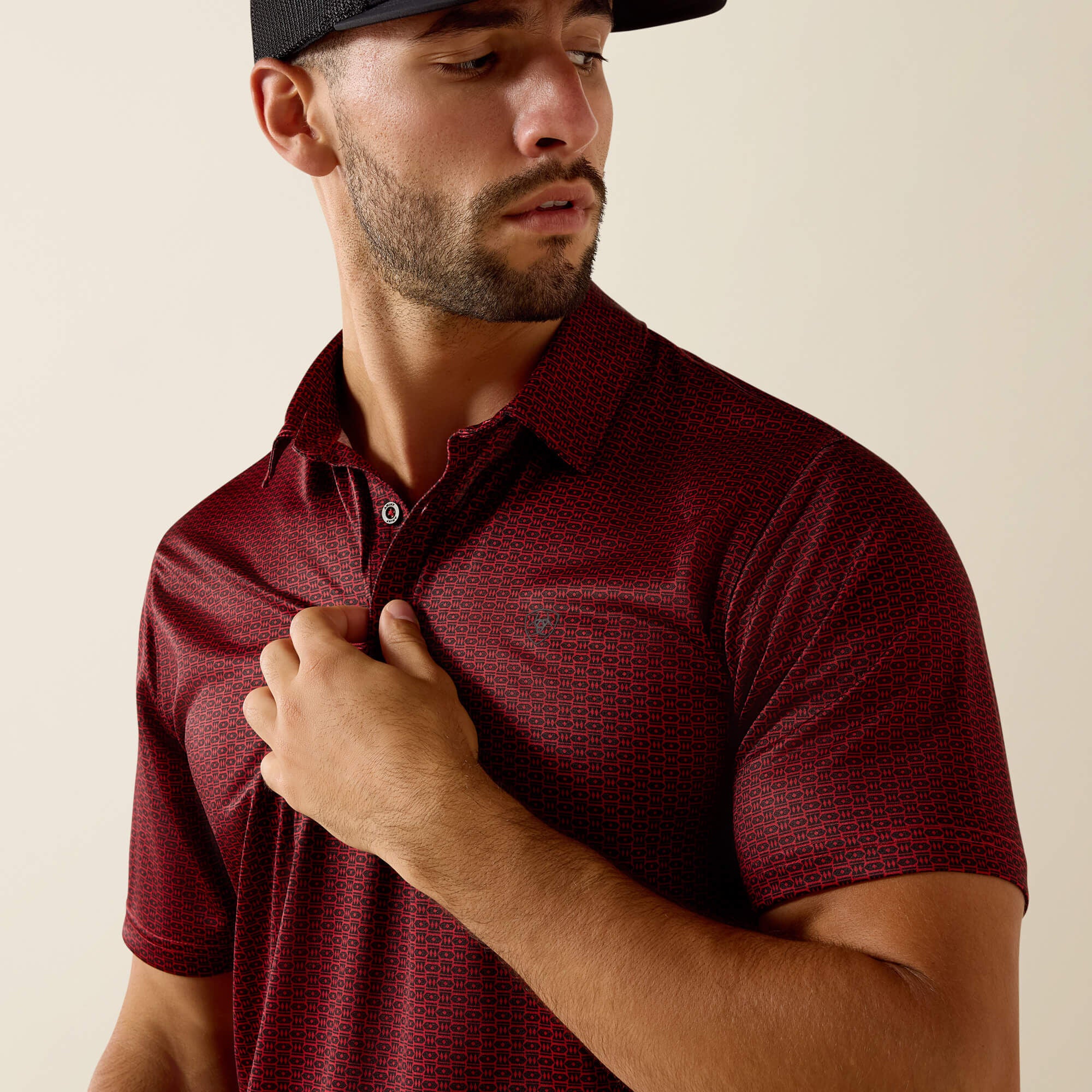 Ariat All Over Print Fitted Polo On Sale