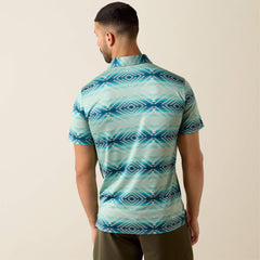 Ariat All Over Print Heathered Classic Fit Polo For Sale