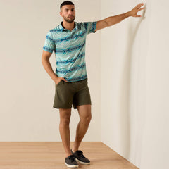 Ariat All Over Print Heathered Classic Fit Polo For Sale