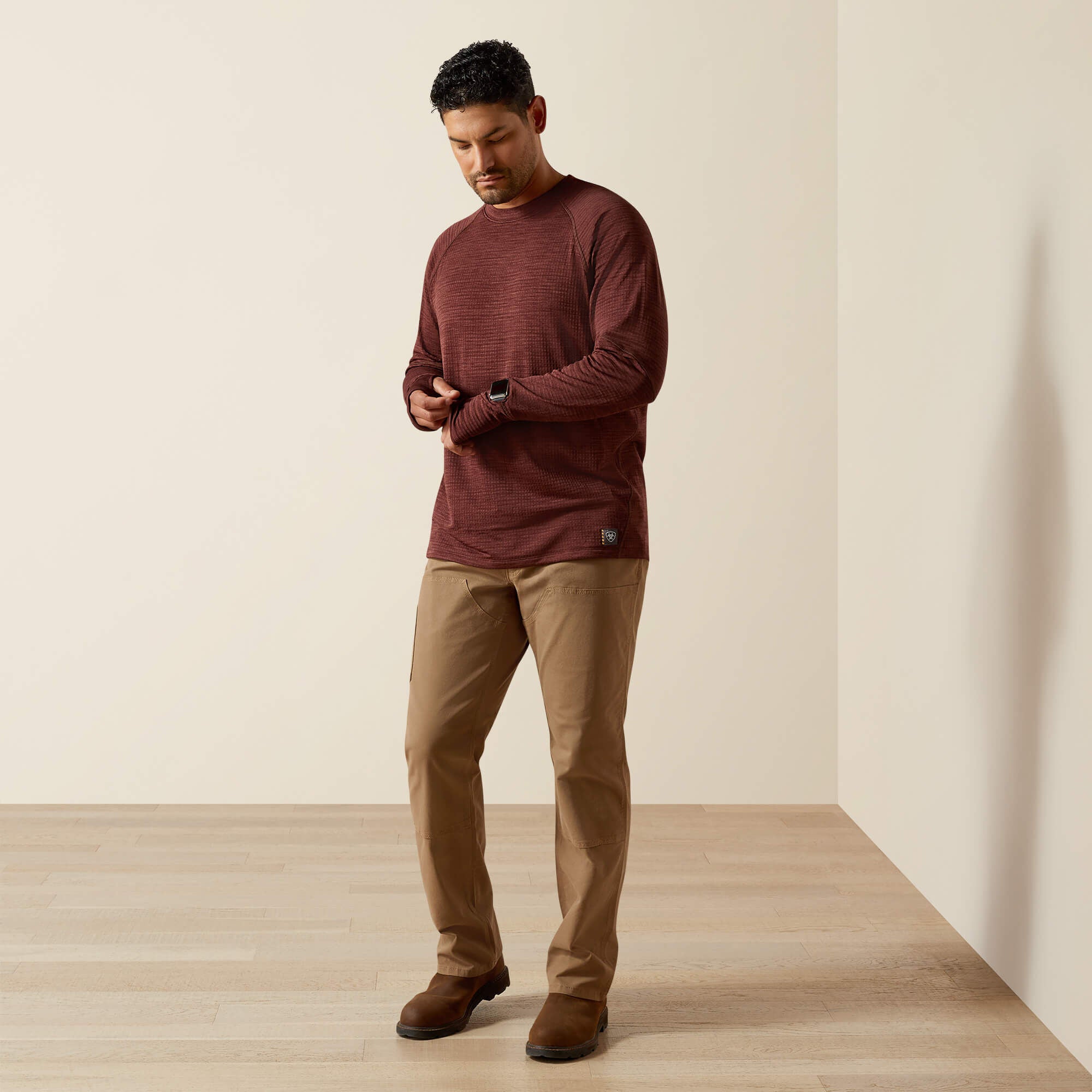 Ariat Rebar Gridwork Crewneck T-Shirt Outlet