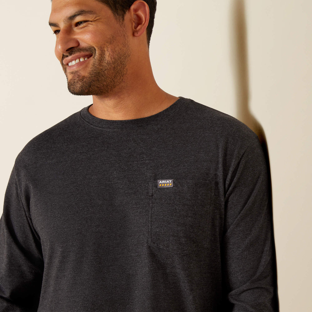 Ariat Rebar Cotton Strong Standard Logo Pocket T-Shirt Outlet