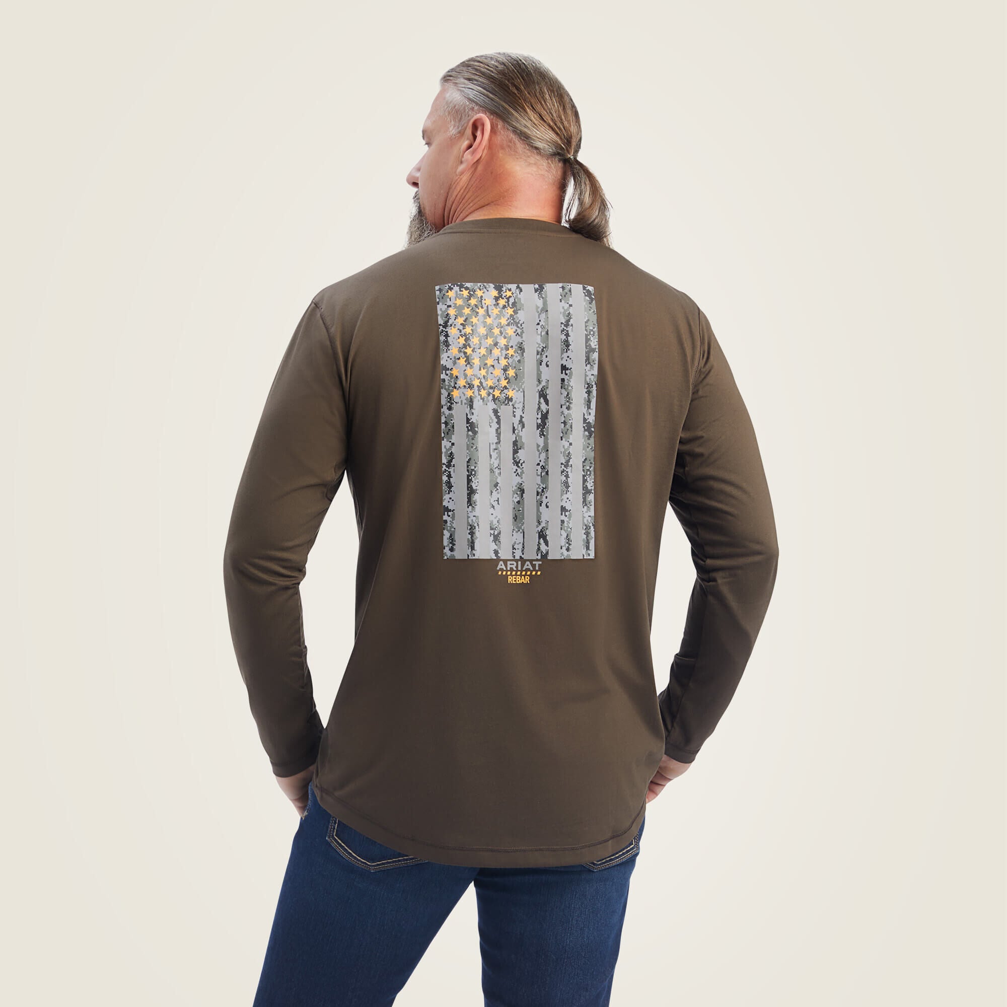 Ariat Rebar Workman Reflective Flag Graphic T-Shirt On Sale