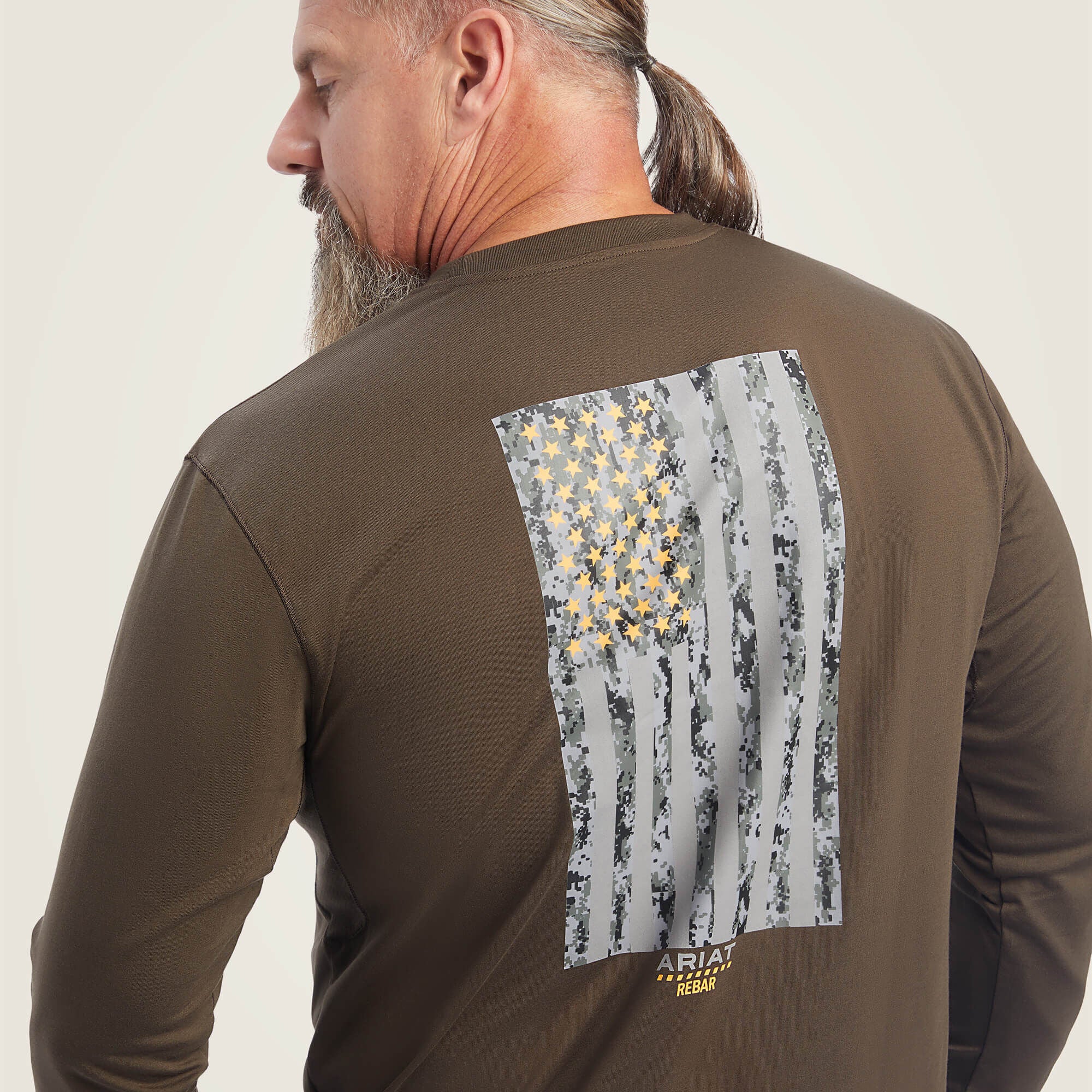 Ariat Rebar Workman Reflective Flag Graphic T-Shirt On Sale