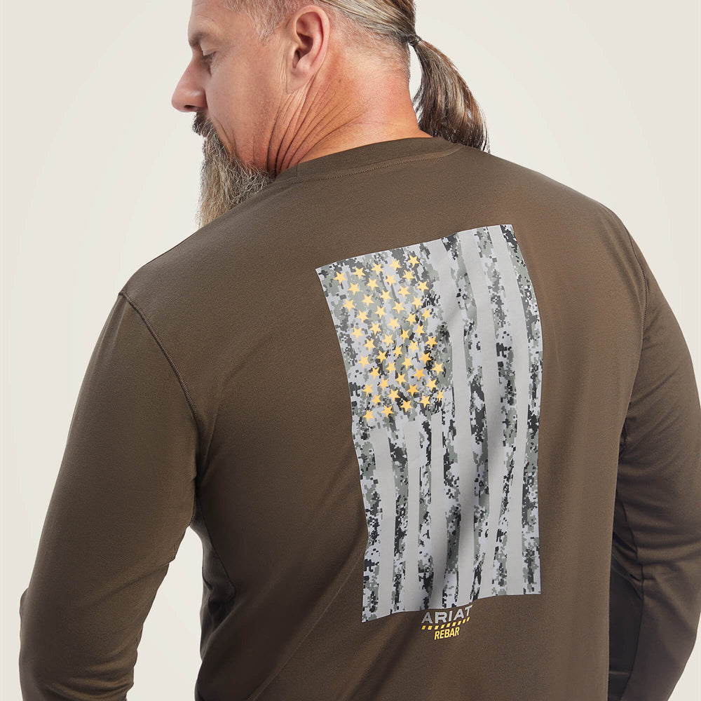 Ariat Rebar Workman Reflective Flag Graphic T-Shirt On Sale