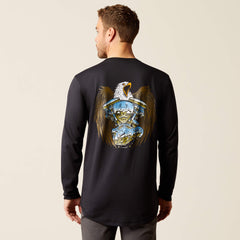 Ariat Rebar Workman Chrome Moto Eagle T-Shirt On Sale
