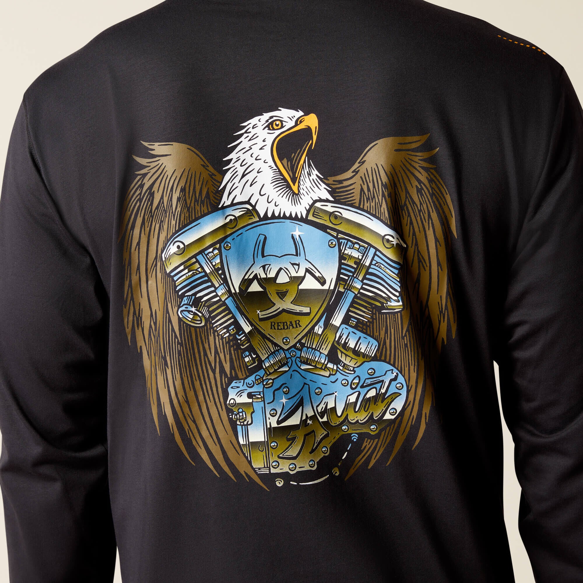 Ariat Rebar Workman Chrome Moto Eagle T-Shirt On Sale