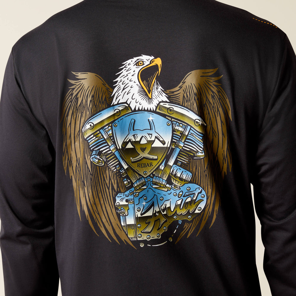 Ariat Rebar Workman Chrome Moto Eagle T-Shirt On Sale