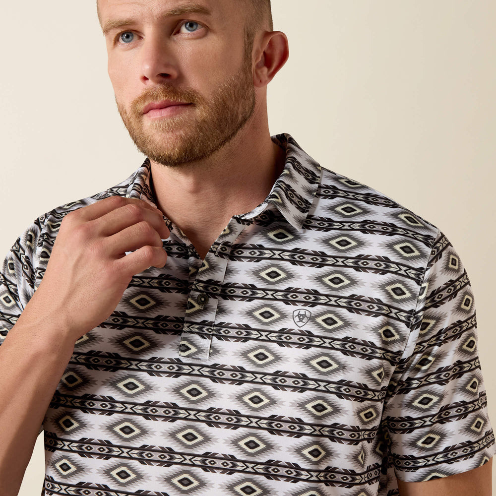 Ariat All Over Print Fitted Polo Outlet
