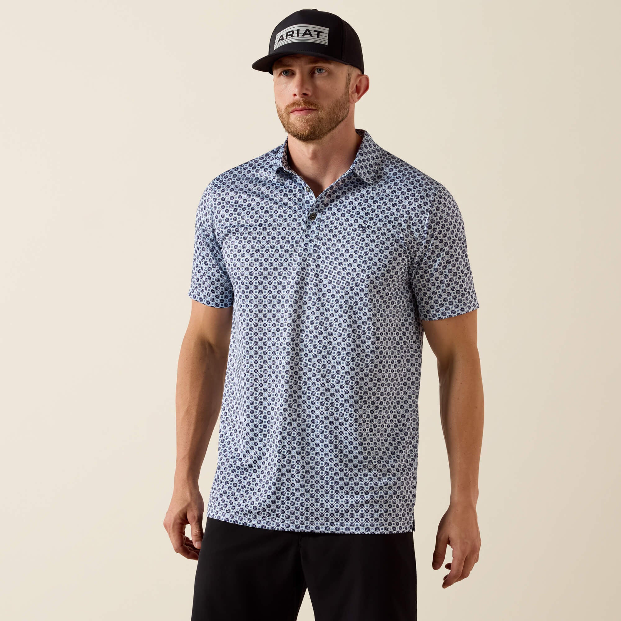Ariat All Over Print Fitted Polo Outlet