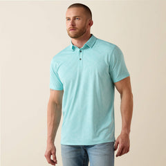 Ariat Jacquard Printed Fitted Polo Outlet