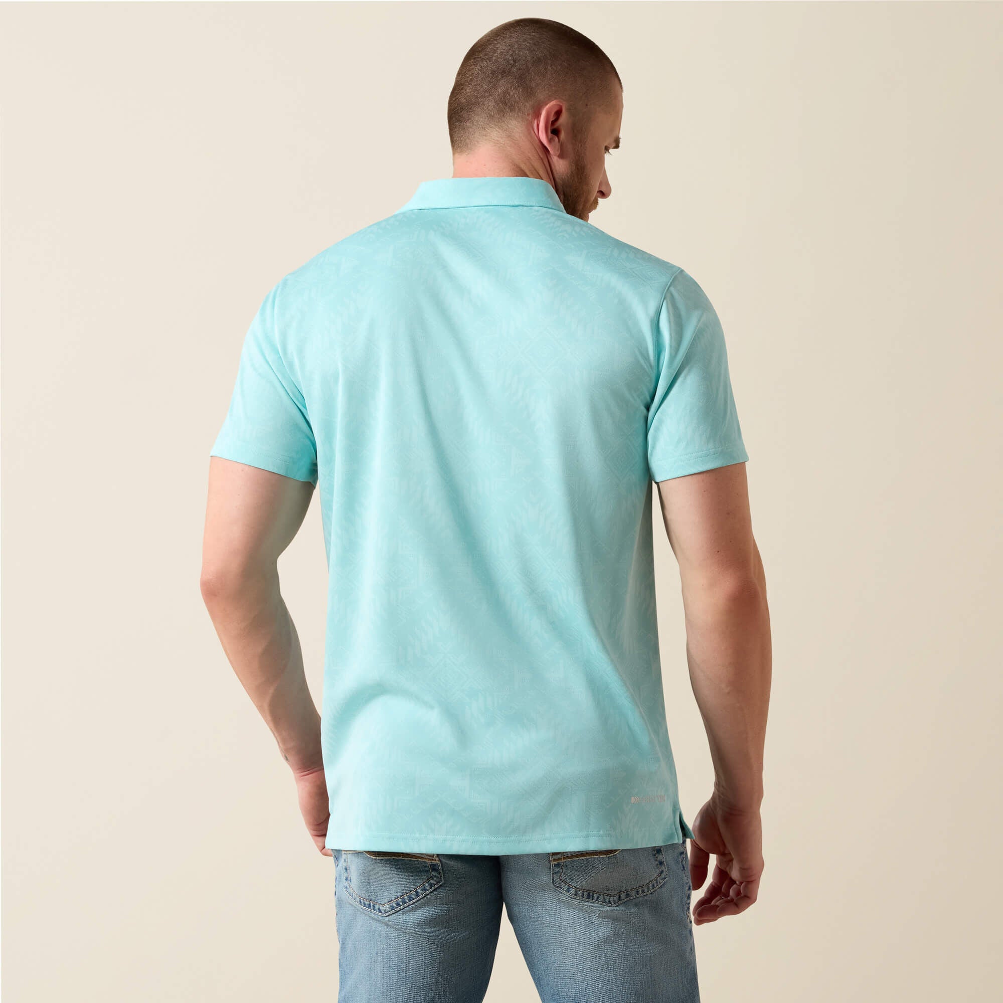 Ariat Jacquard Printed Fitted Polo Outlet
