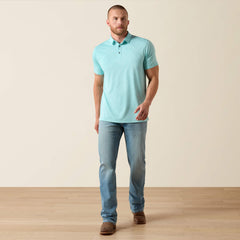 Ariat Jacquard Printed Fitted Polo Outlet