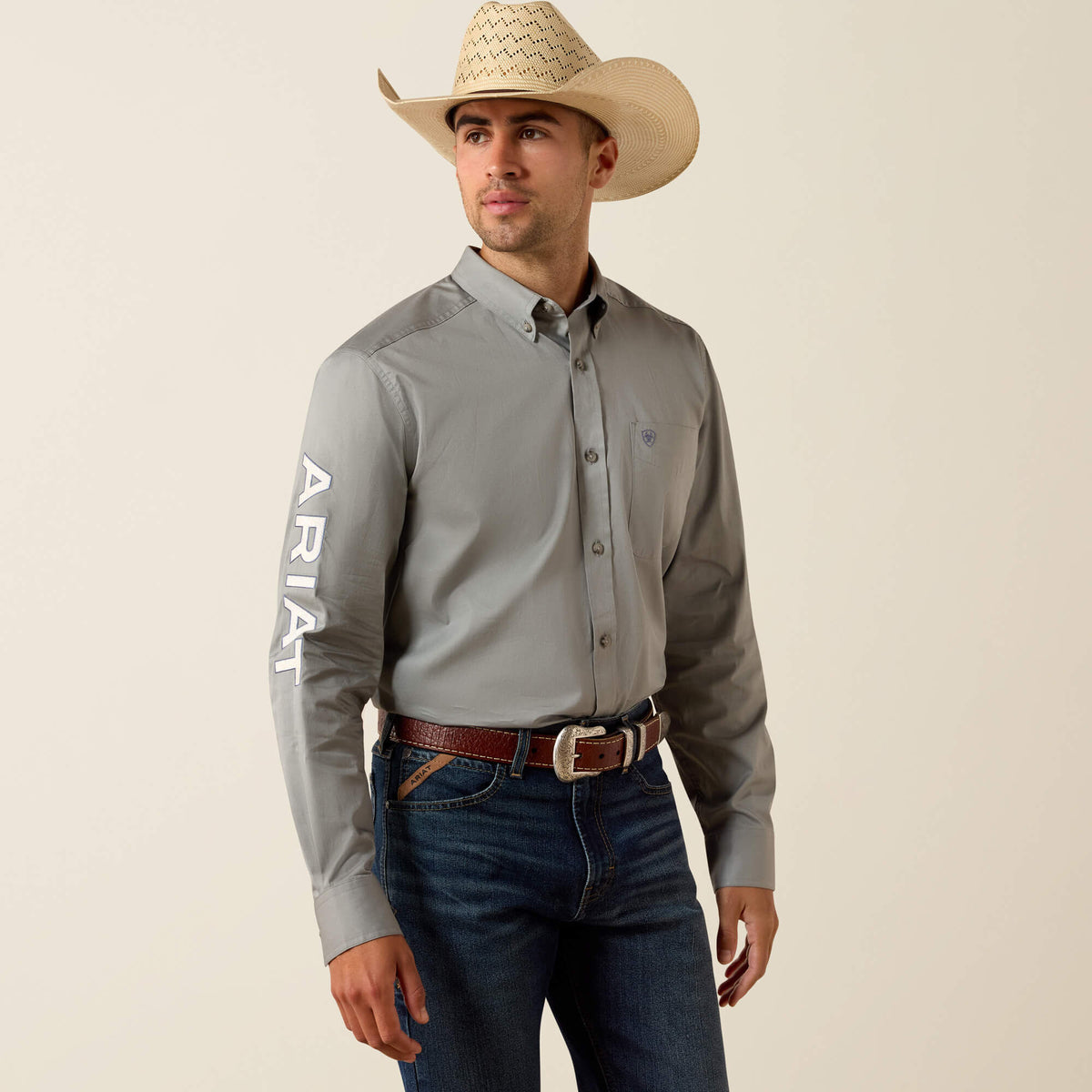 Ariat Team Logo Lightweight Twill Fitted Shirt On Sale