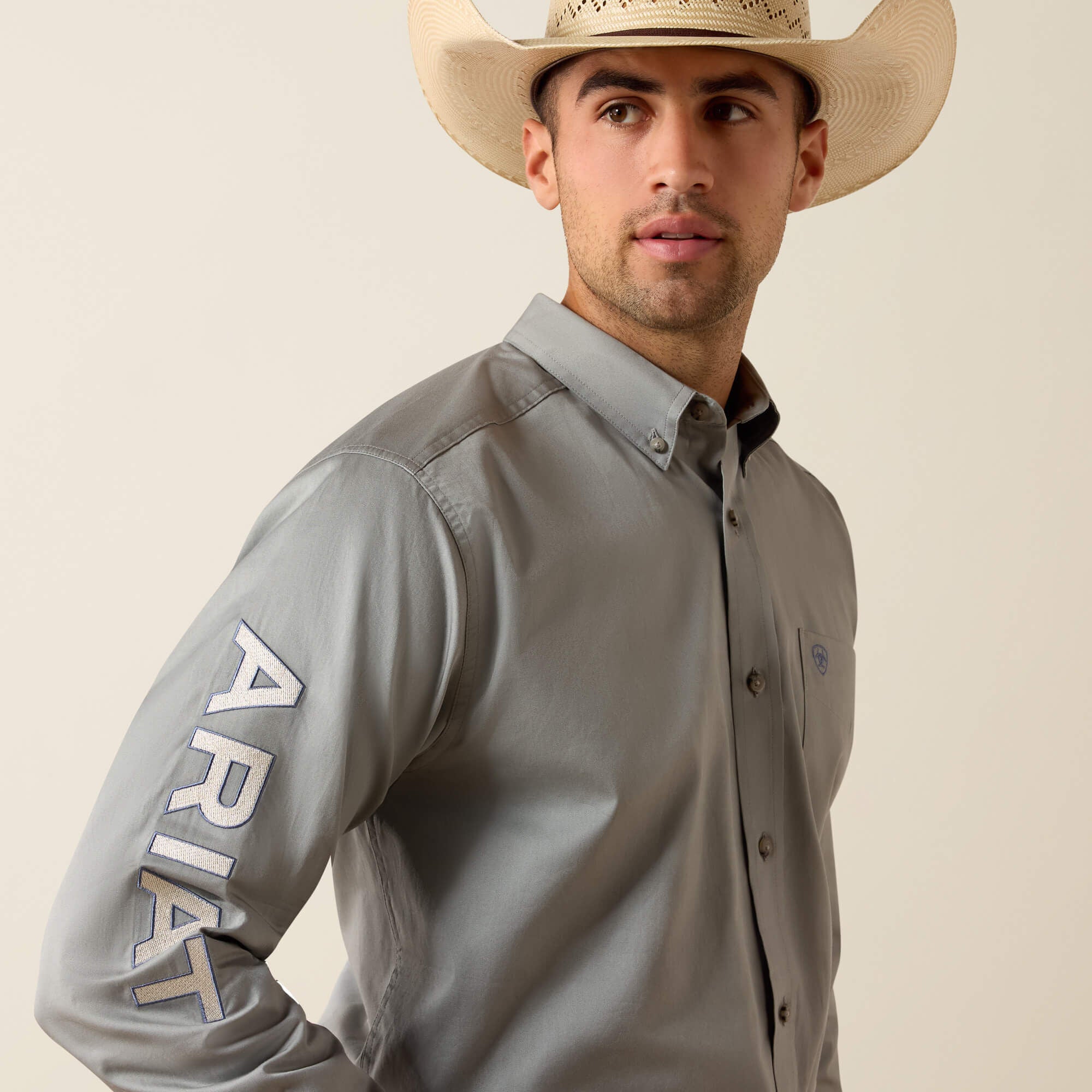 Ariat Team Logo Lightweight Twill Fitted Shirt On Sale