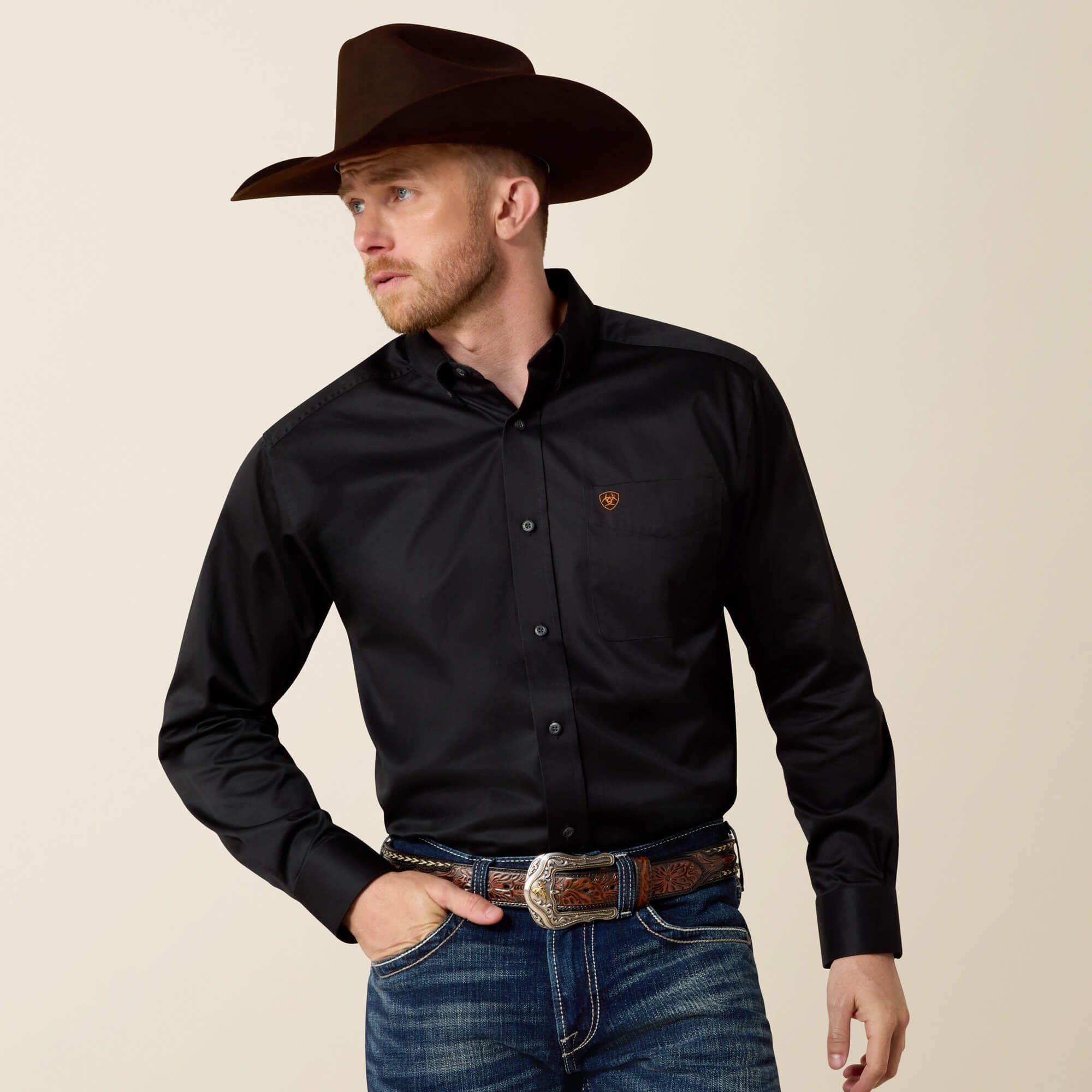 Ariat Solid Twill Classic Fit Shirt Outlet