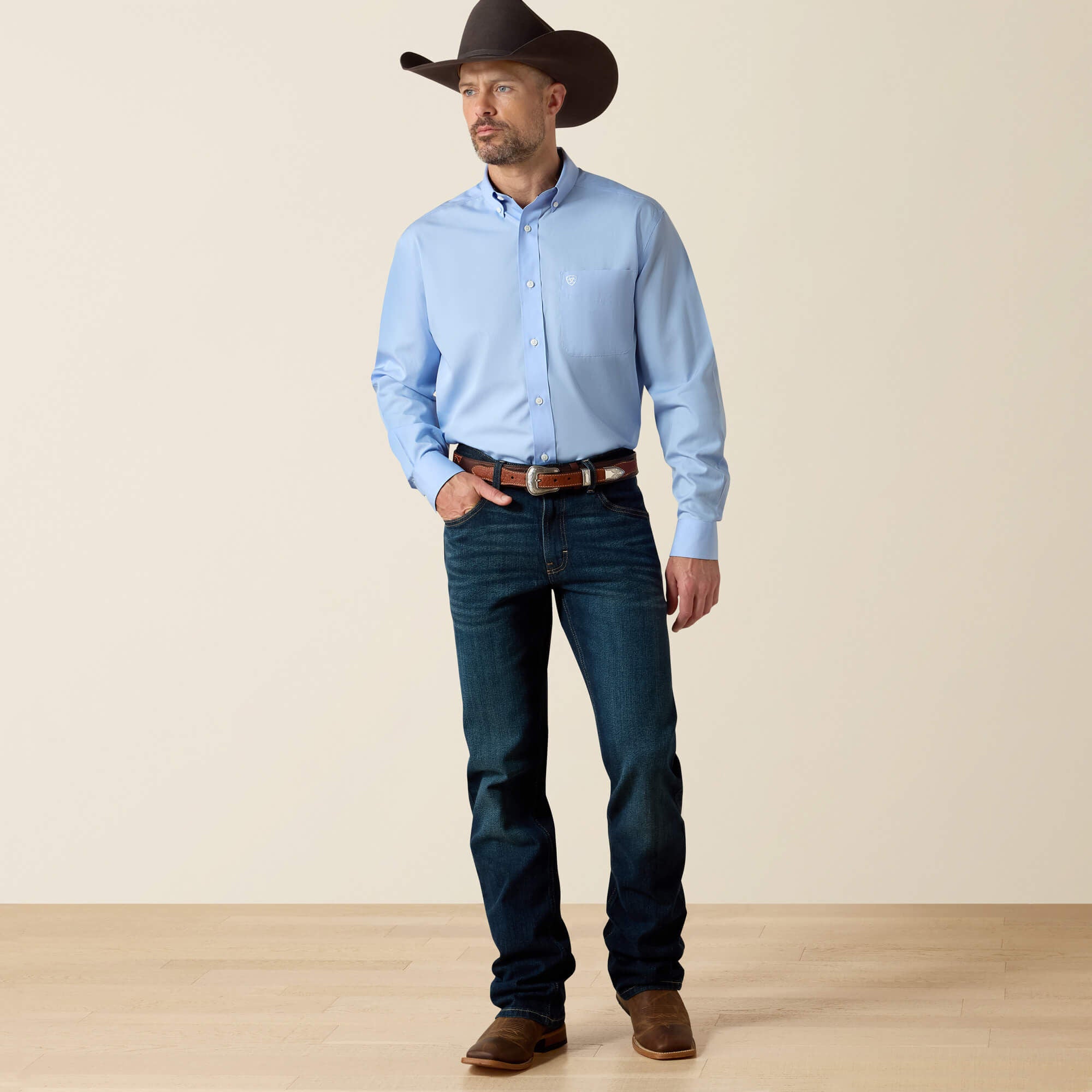 Ariat Wrinkle Free Solid Classic Fit Shirt Discount