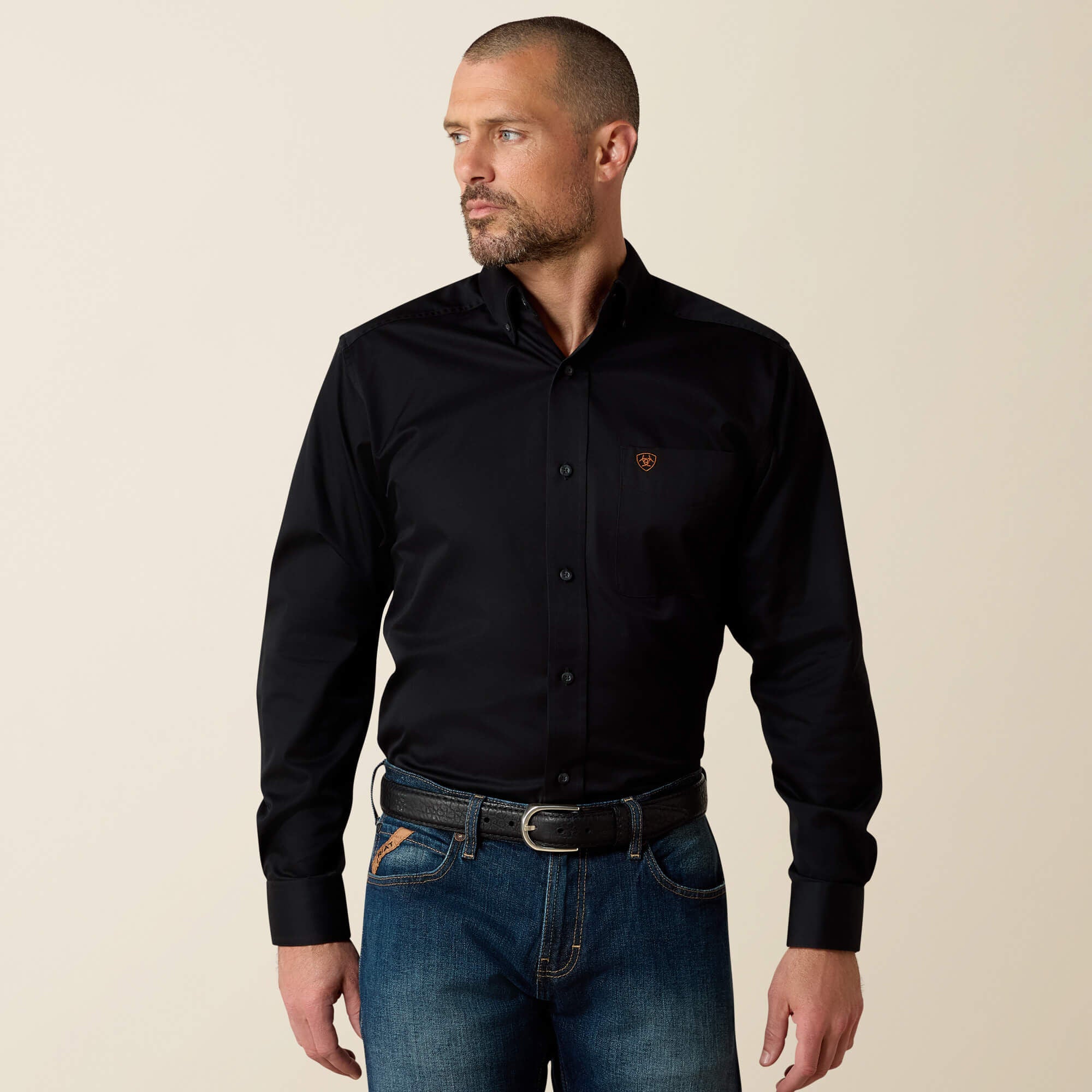 Ariat Solid Twill Fitted Shirt On Sale