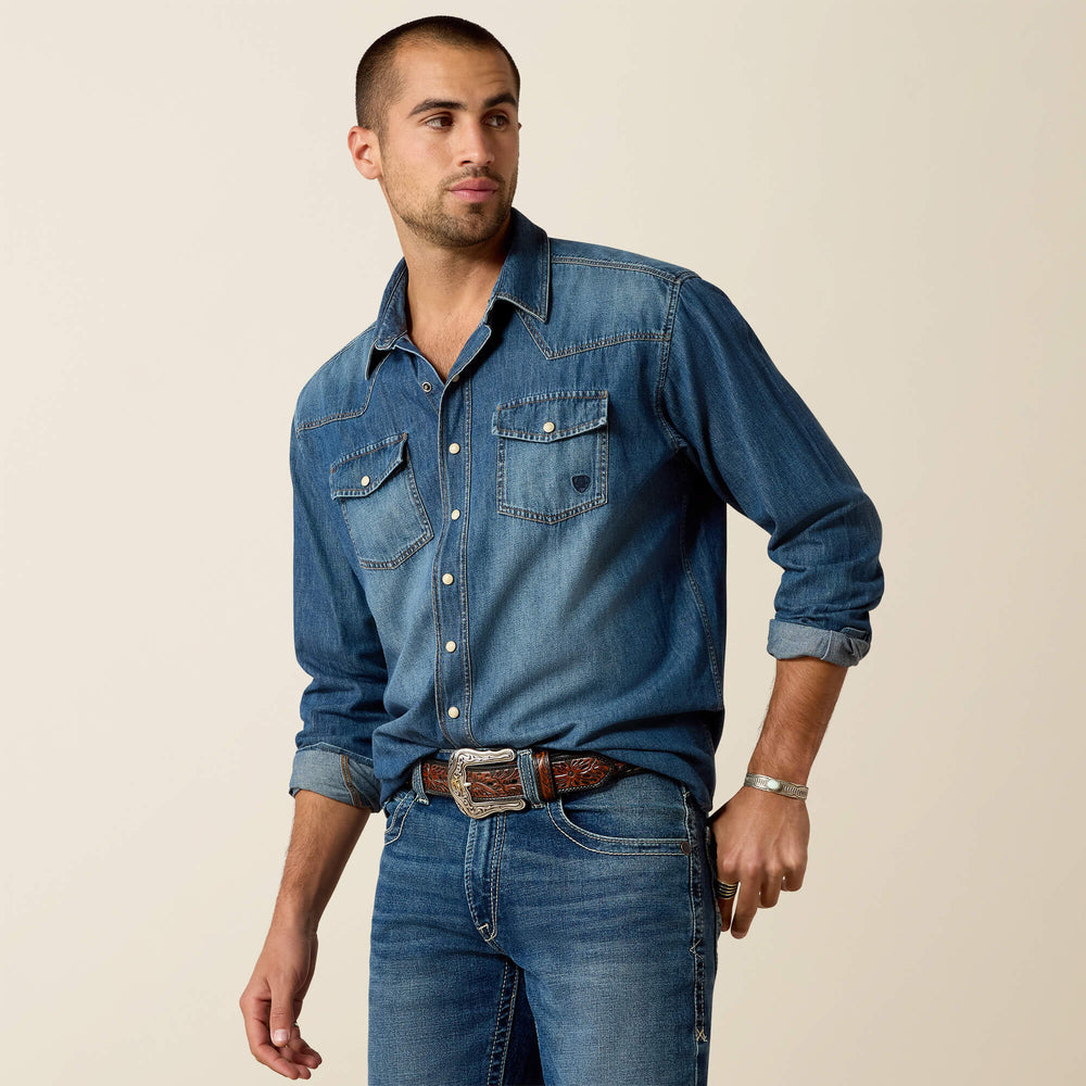 Ariat Denim Retro Fit Shirt Outlet