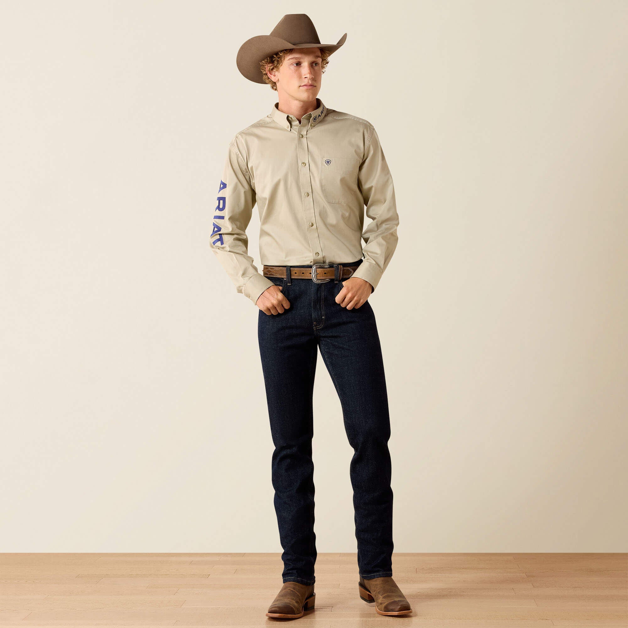 Ariat Team Logo Lightweight Twill Classic Fit Shirt On Sale