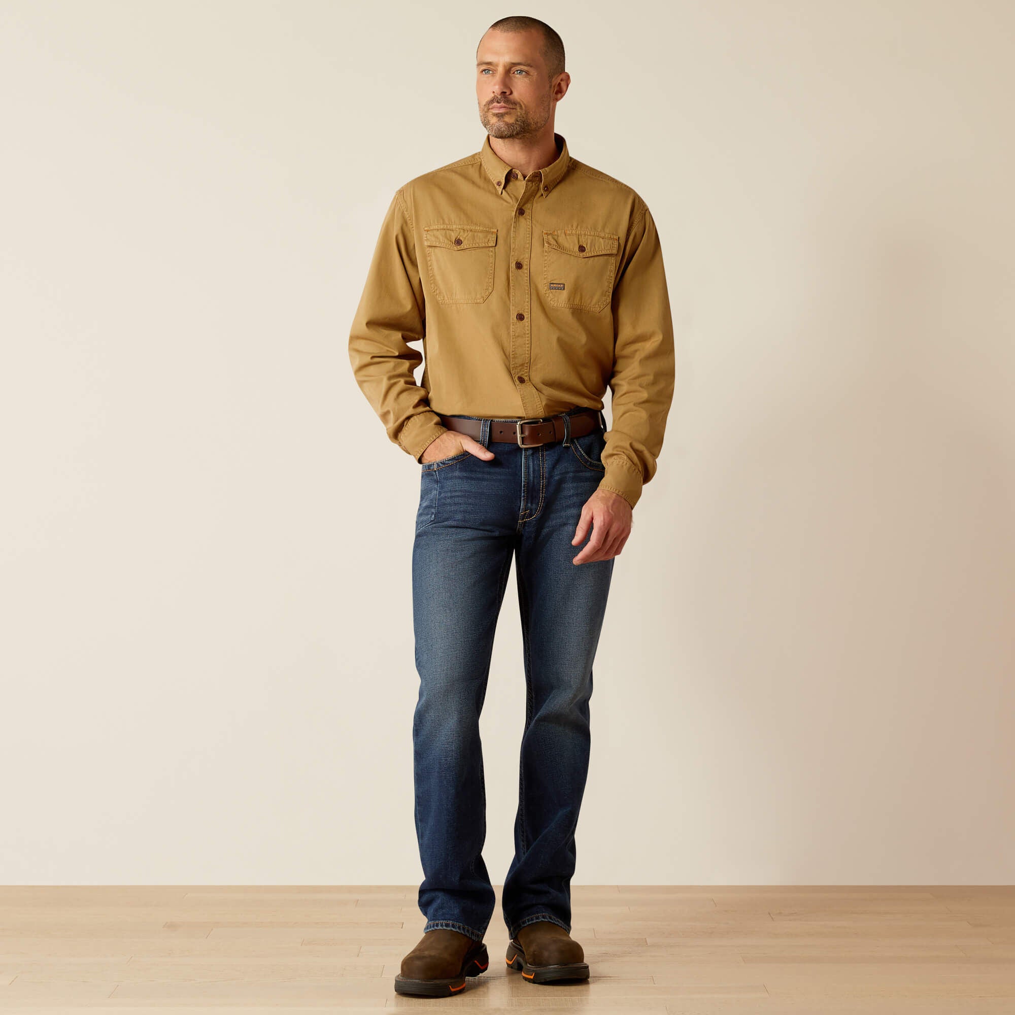 Ariat Rebar Washed Twill Work Shirt Outlet