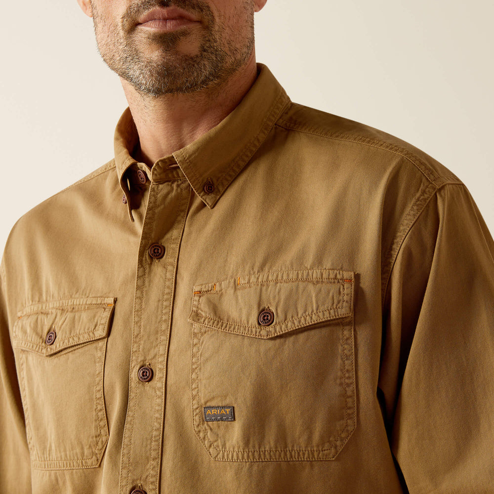 Ariat Rebar Washed Twill Work Shirt Outlet