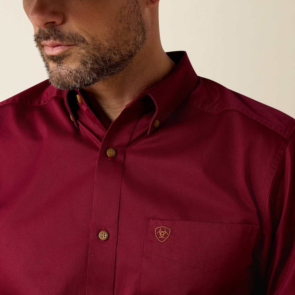 Ariat Solid Twill Fitted Shirt On Sale
