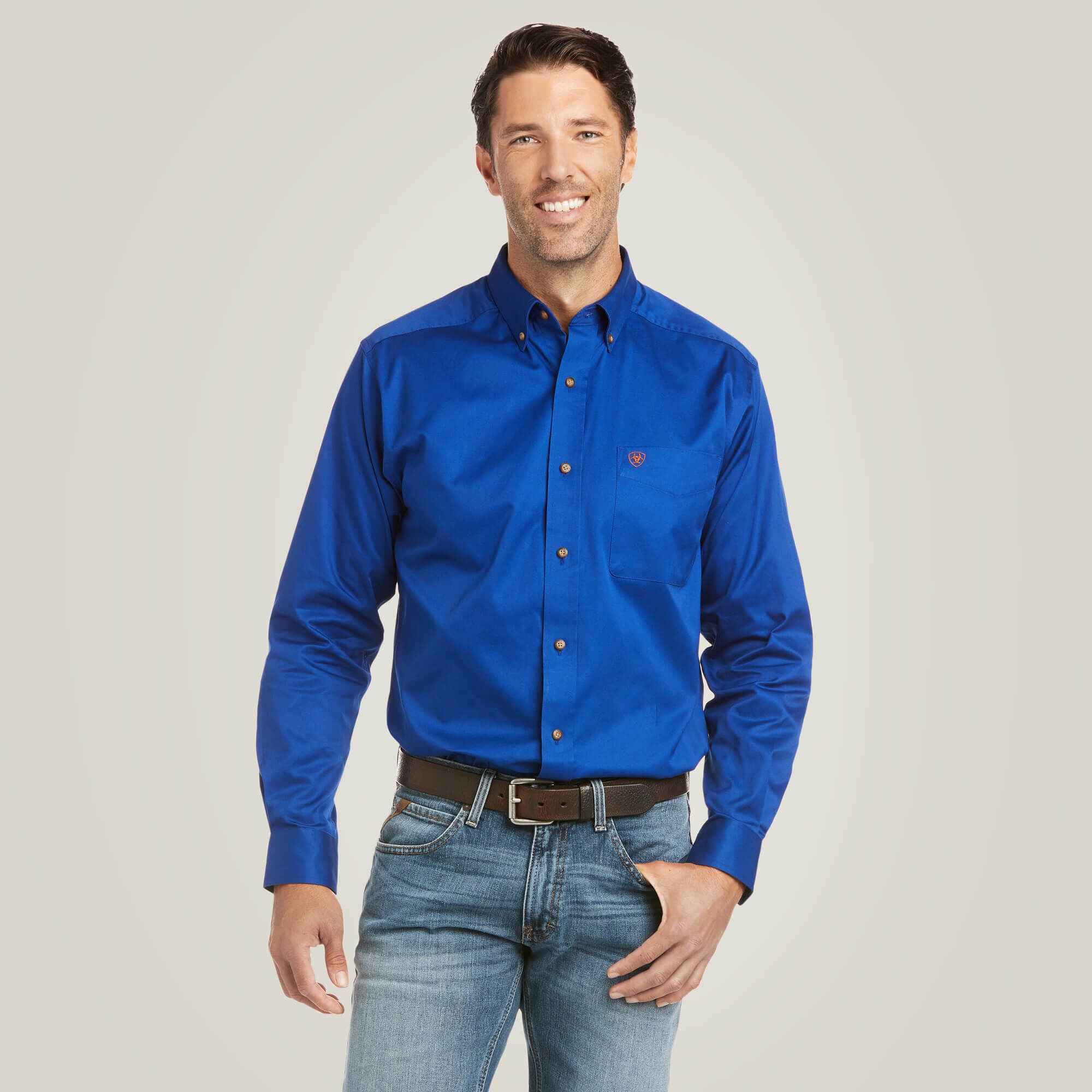 Ariat Solid Twill Fitted Shirt For Sale