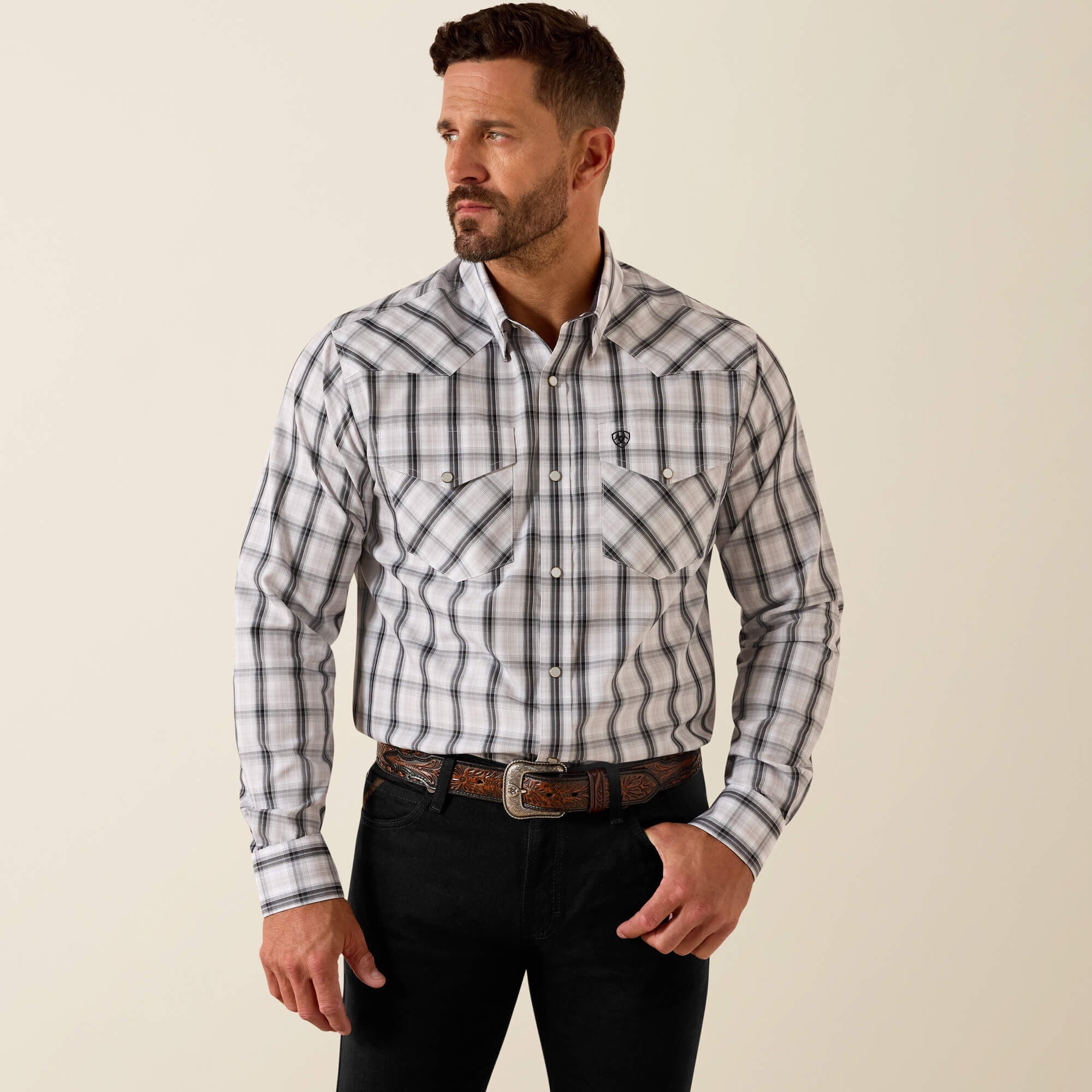Ariat Wrinkle Free Ari Fitted Snap Shirt Discount