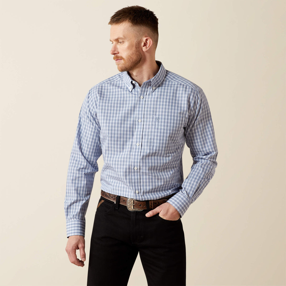 Ariat Wrinkle Free Brett Fitted Shirt On Sale