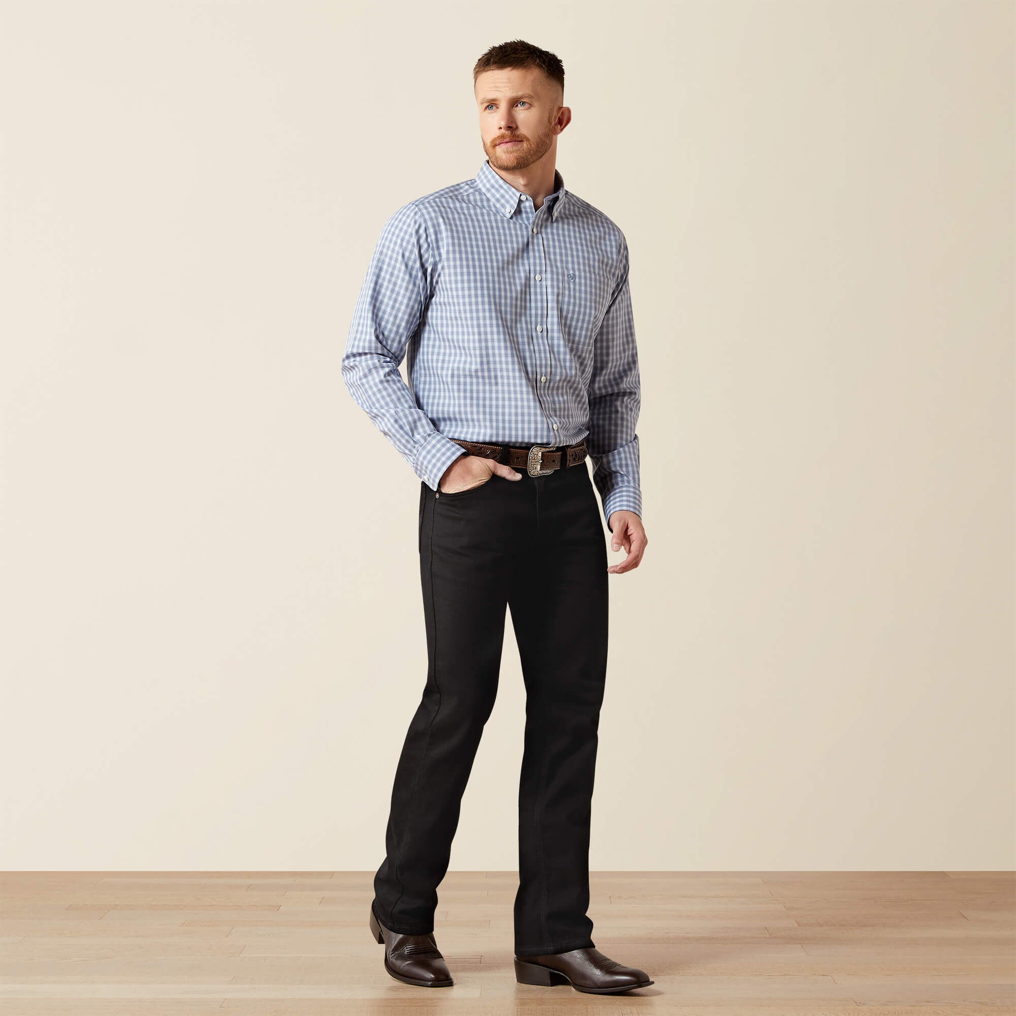 Ariat Wrinkle Free Brett Fitted Shirt On Sale
